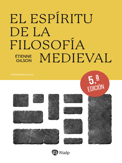Title details for El espíritu de la filosofía medieval by Étienne Gilson - Available